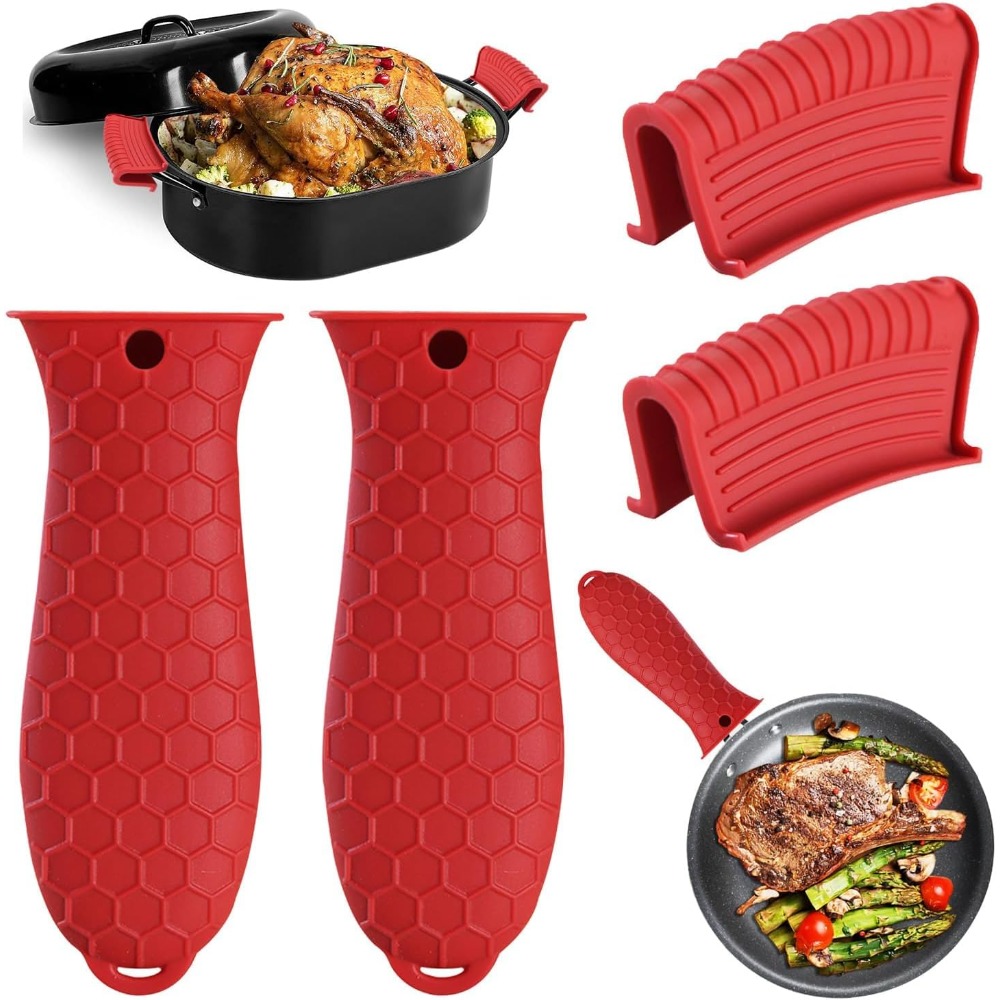 Cast Iron Skillet - Penutup Gagang Panci Silikon Tahan Panas,