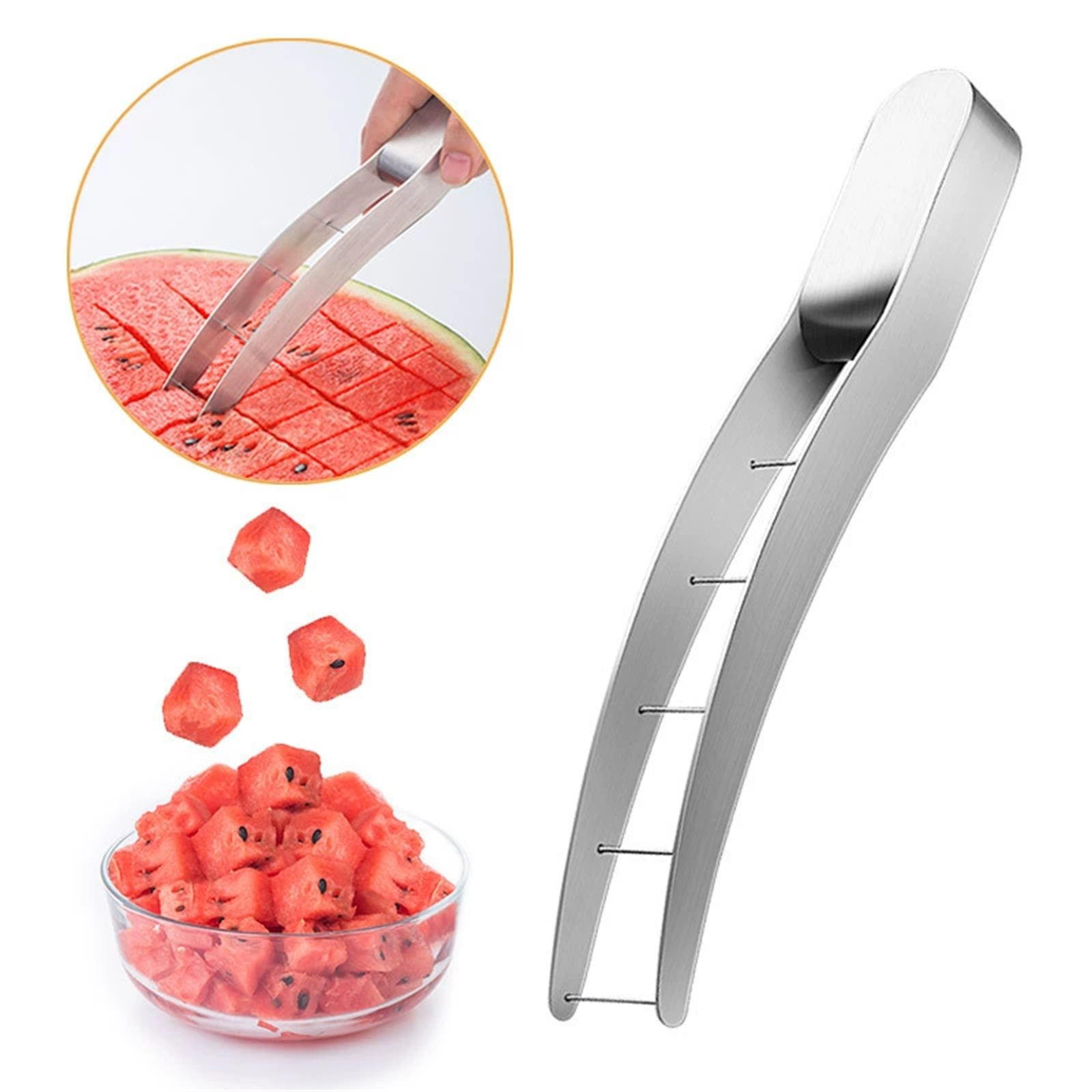 Watermelon Slicer Cutter - Alat Pemotong Semangka Stainless Steel, Alat