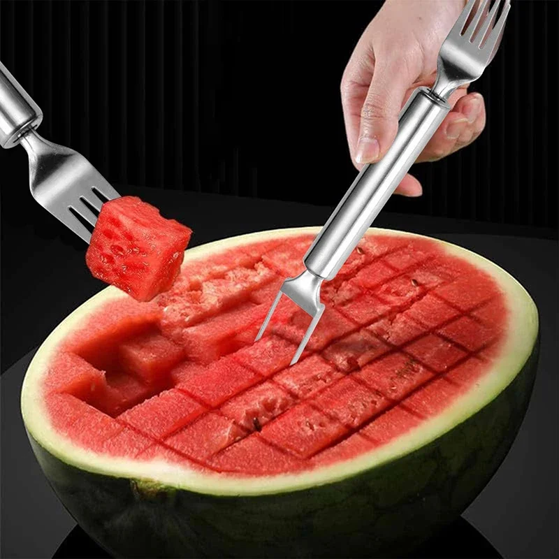 Watermelon Slicer Cutter - Garpu Pengiris Semangka 2 Dalam 1