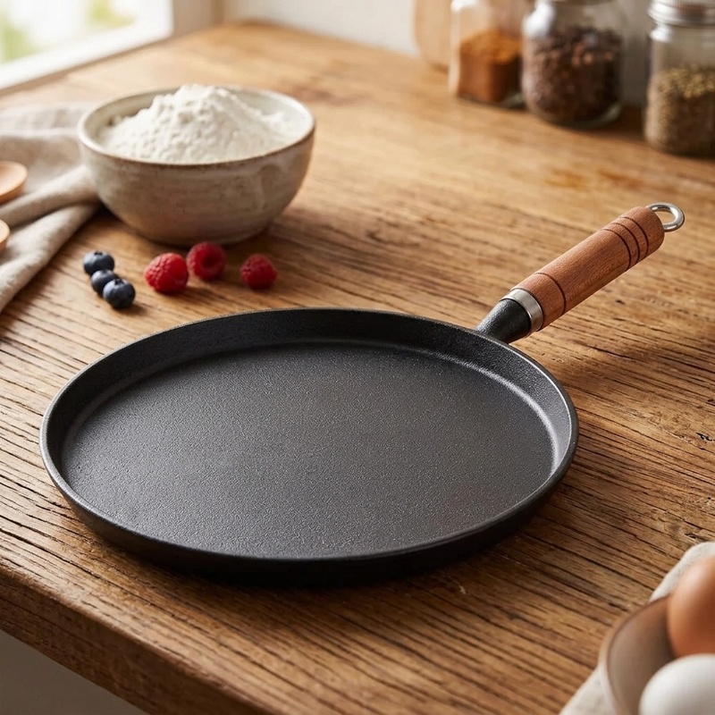 Cast Iron Skillet - Wajan Penggorengan Besi Cor 20/23/26cm Tanpa