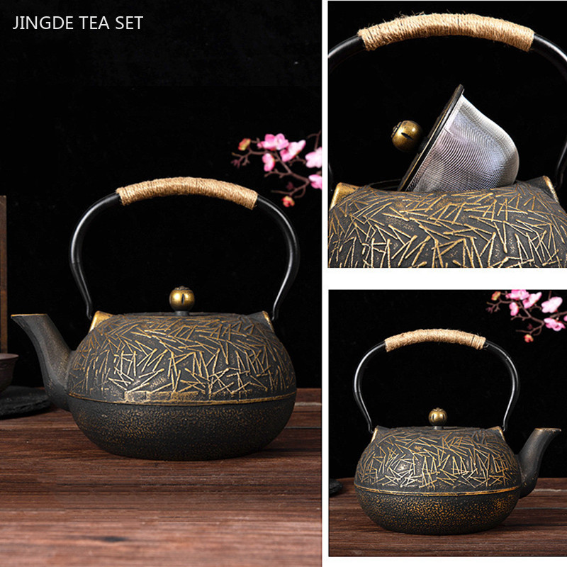 Cast Iron Skillet - Teko teh besi cor 900ml, teko