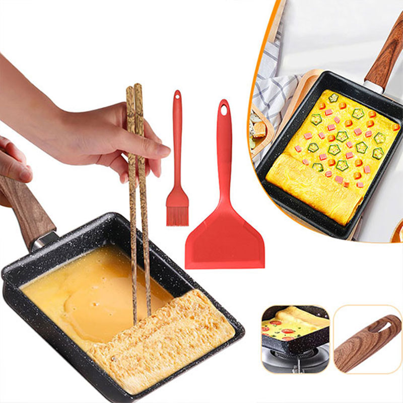 Cast Iron Skillet - Tamagoyaki panci omelet Jepang anti lengket,