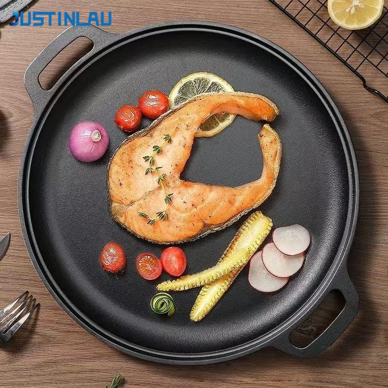 Cast Iron Skillet - JUSTINLAU Wajan Penggorengan Besi Cor Dua