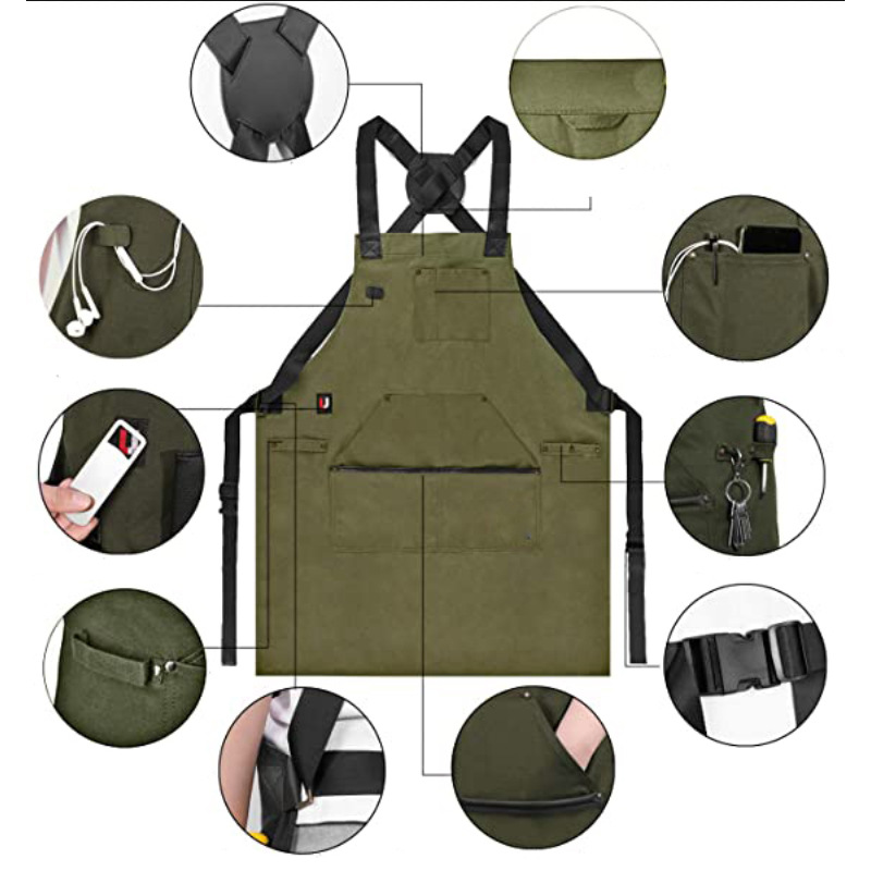 Kitchen Gadgets Trending - Apron Denim Pria dengan Tali Pengikat,