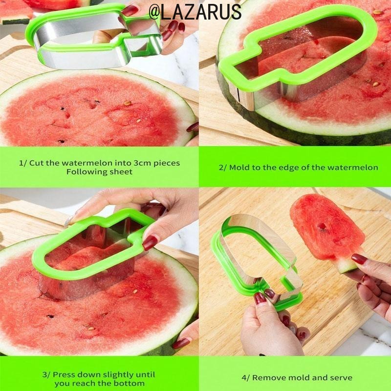 Watermelon Slicer Cutter - Pemotong Kubus Semangka dari Baja Tahan