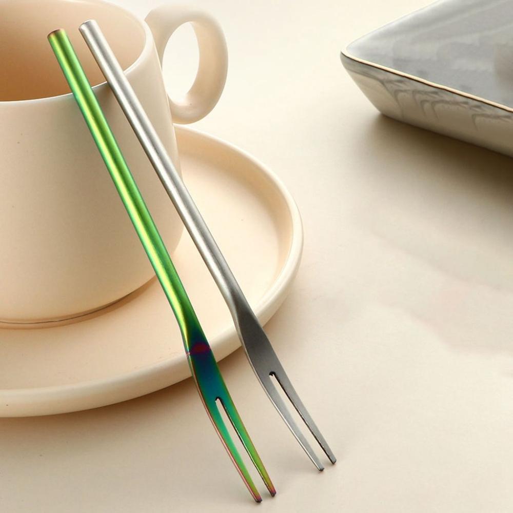 Kitchen Gadgets Trending - Garpu Buah Stainless Steel Gagang Panjang