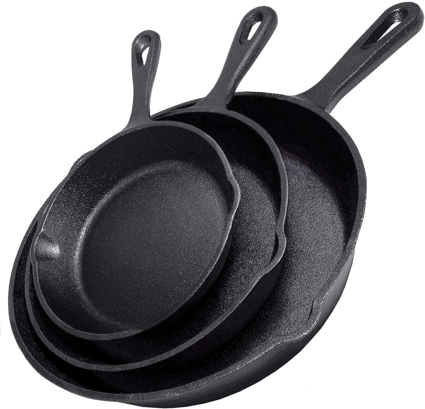 Cast Iron Skillet - Wajan Besi Cor 14/16/20cm Anti Lengket,