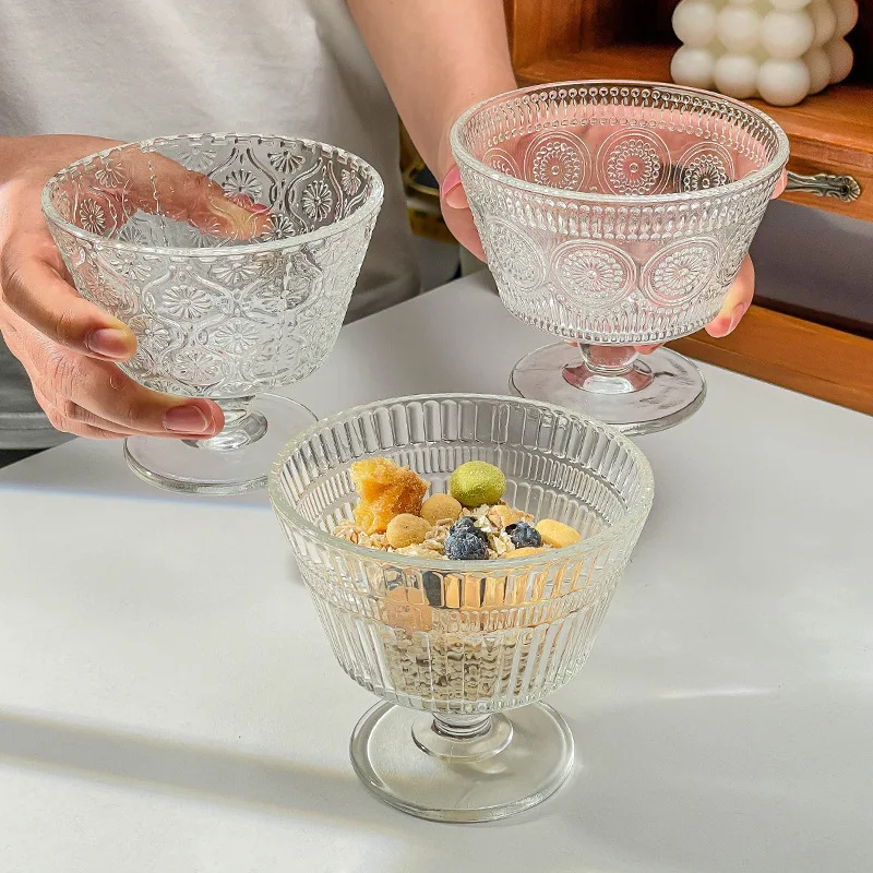 Kitchen Gadgets Vintage - Gelas Kaca Vintage Motif Bunga untuk