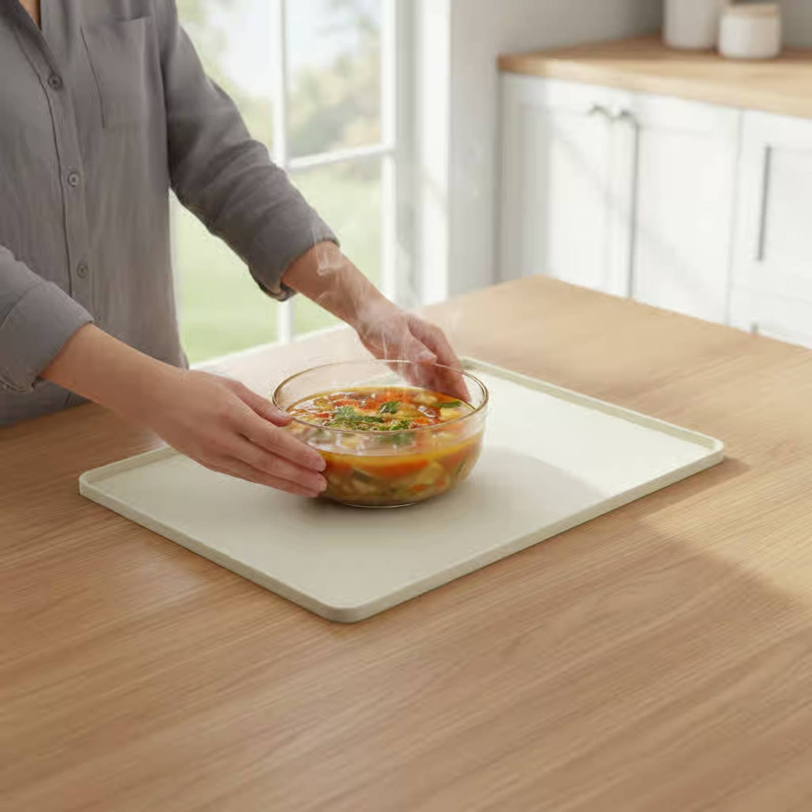 Silicone Baking Mat - Alas Silikon untuk Microwave, Pelindung Atas