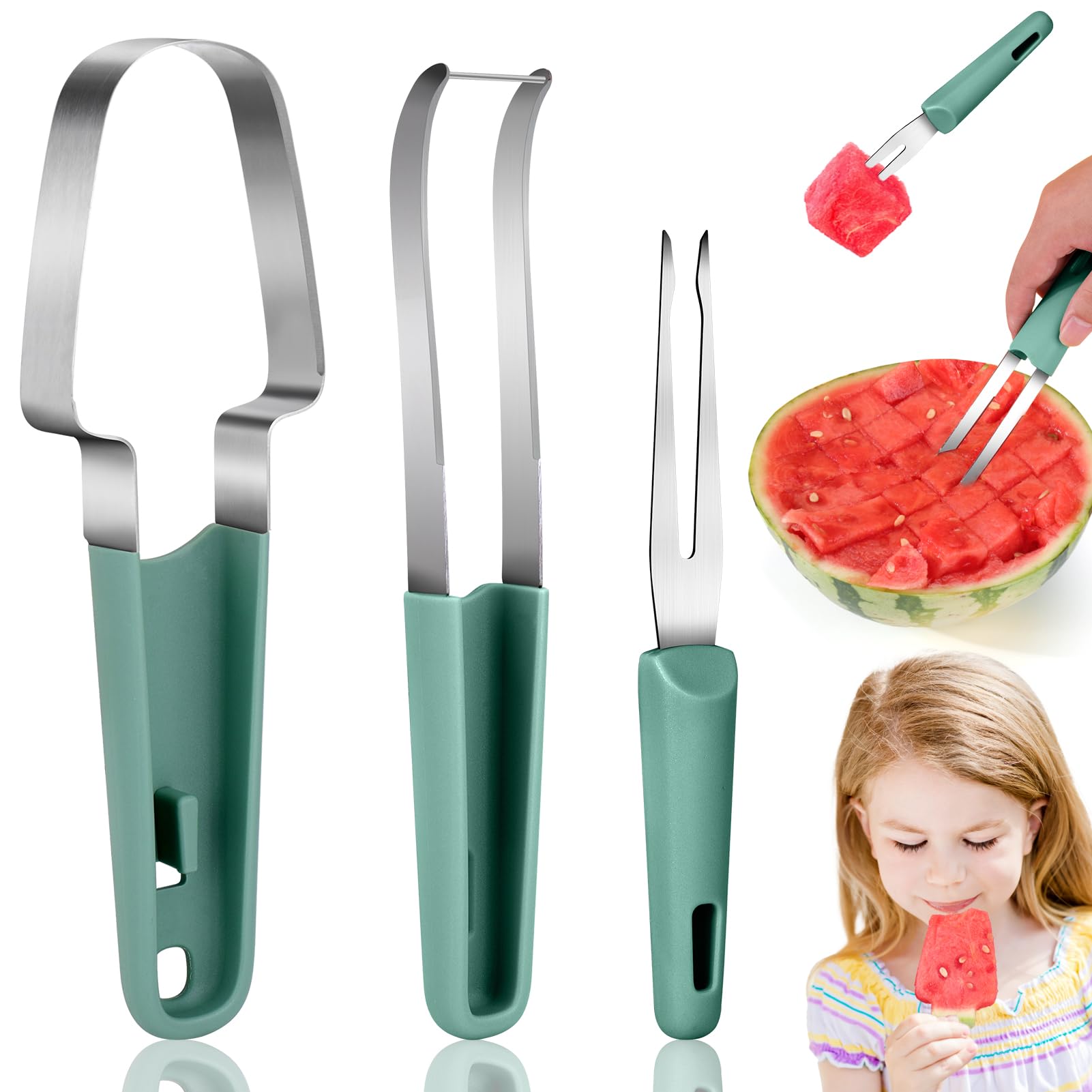 Pisau Pemotong Semangka 3 in 1 - Watermelon Slicer Cutter ulasan dan harga