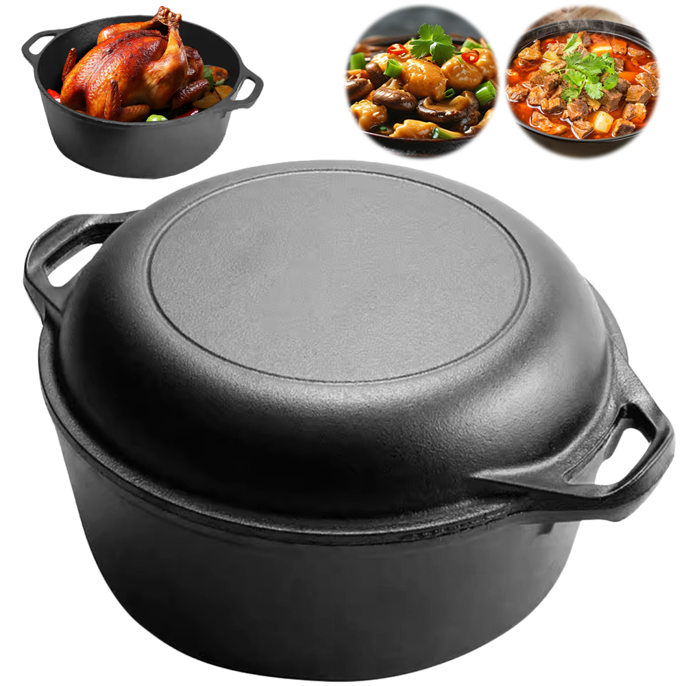 Panci Oven Belanda 2 in 1 dari - Cast Iron Skillet ulasan dan harga