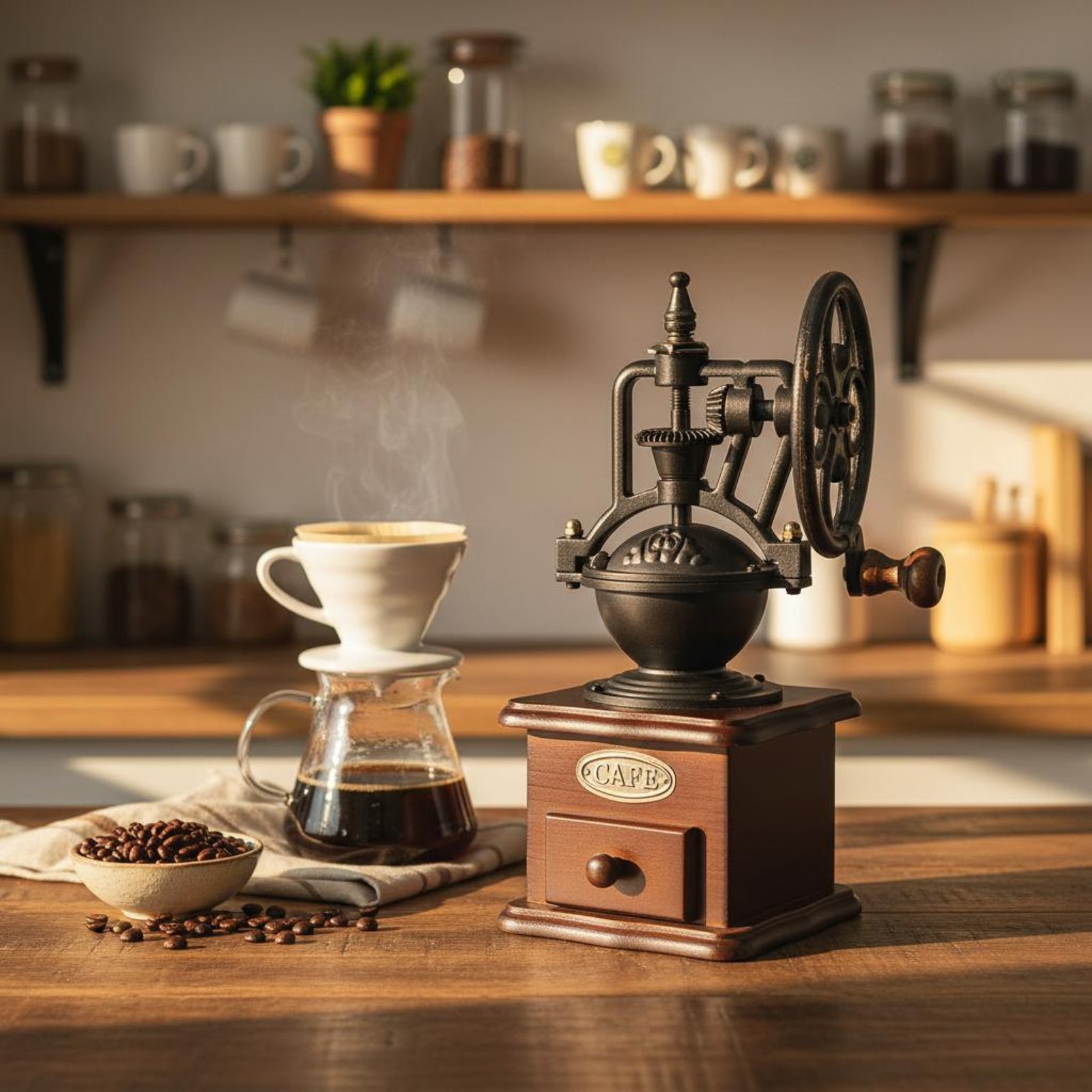 Penggiling Kopi Manual Bentuk  - Kitchen Gadgets Vintage ulasan dan harga