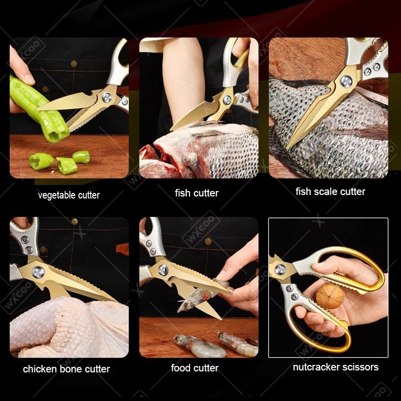 WXCOO Gunting Dapur Baja Tahan - Kitchen Gadgets For Arthritic Hands ulasan dan harga