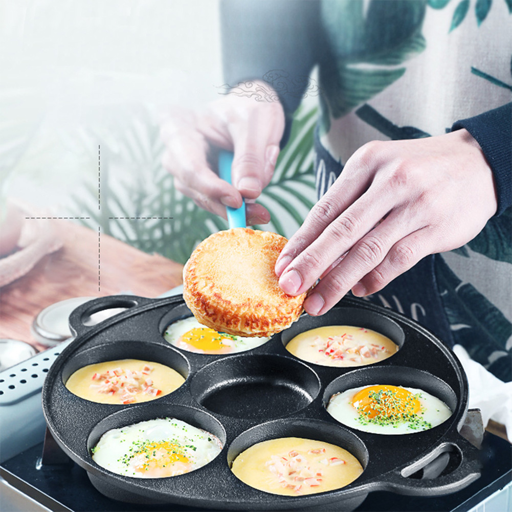Wajan Penggorengan 7 Lubang Be - Cast Iron Skillet ulasan dan harga