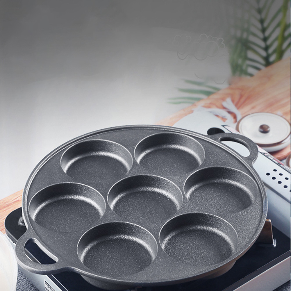 Wajan Penggorengan 7 Lubang Be - Cast Iron Skillet ulasan dan harga