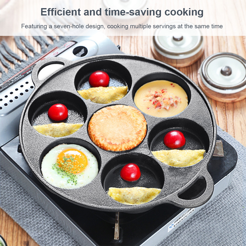 Wajan Penggorengan 7 Lubang Be - Cast Iron Skillet ulasan dan harga