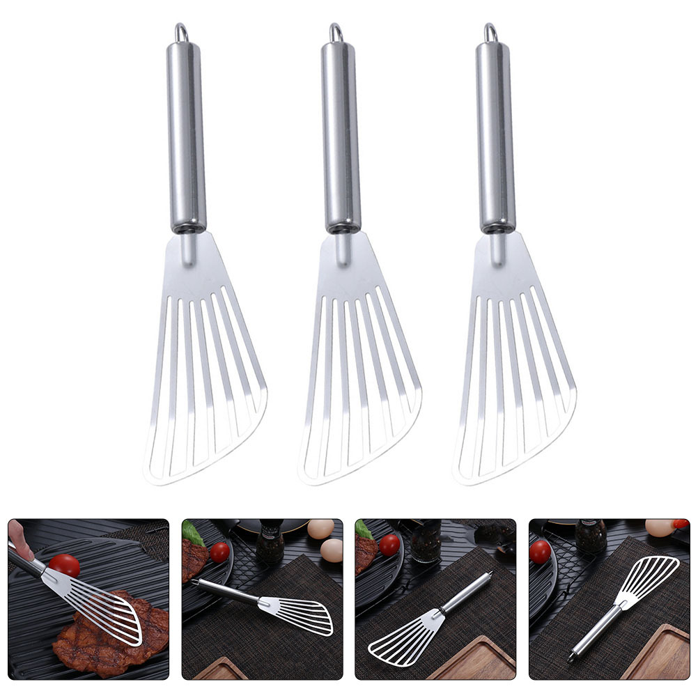 3 Buah Spatula Baja Tahan Kara - Kitchen Gadgets For Arthritic Hands ulasan dan harga