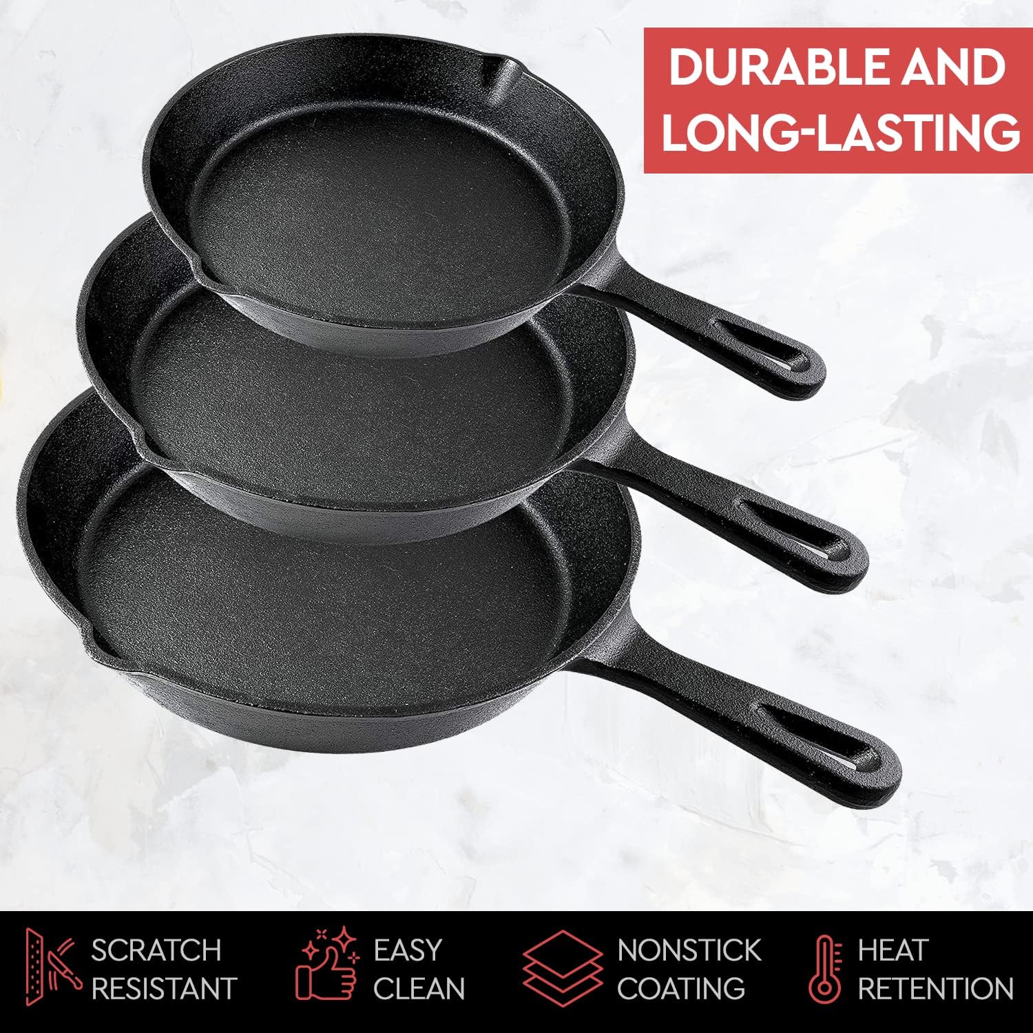 Wajan Besi Cor 14/16/20cm Anti - Cast Iron Skillet ulasan dan harga