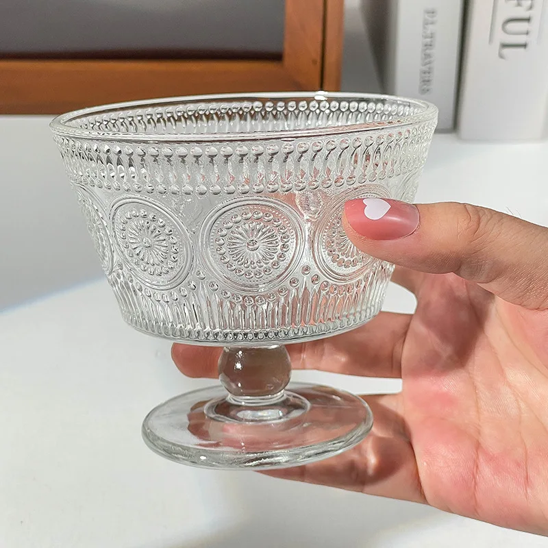Gelas Kaca Vintage Motif Bunga - Kitchen Gadgets Vintage ulasan dan harga