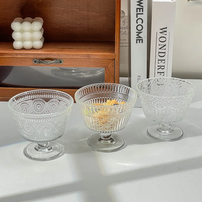 Gelas Kaca Vintage Motif Bunga - Kitchen Gadgets Vintage ulasan dan harga
